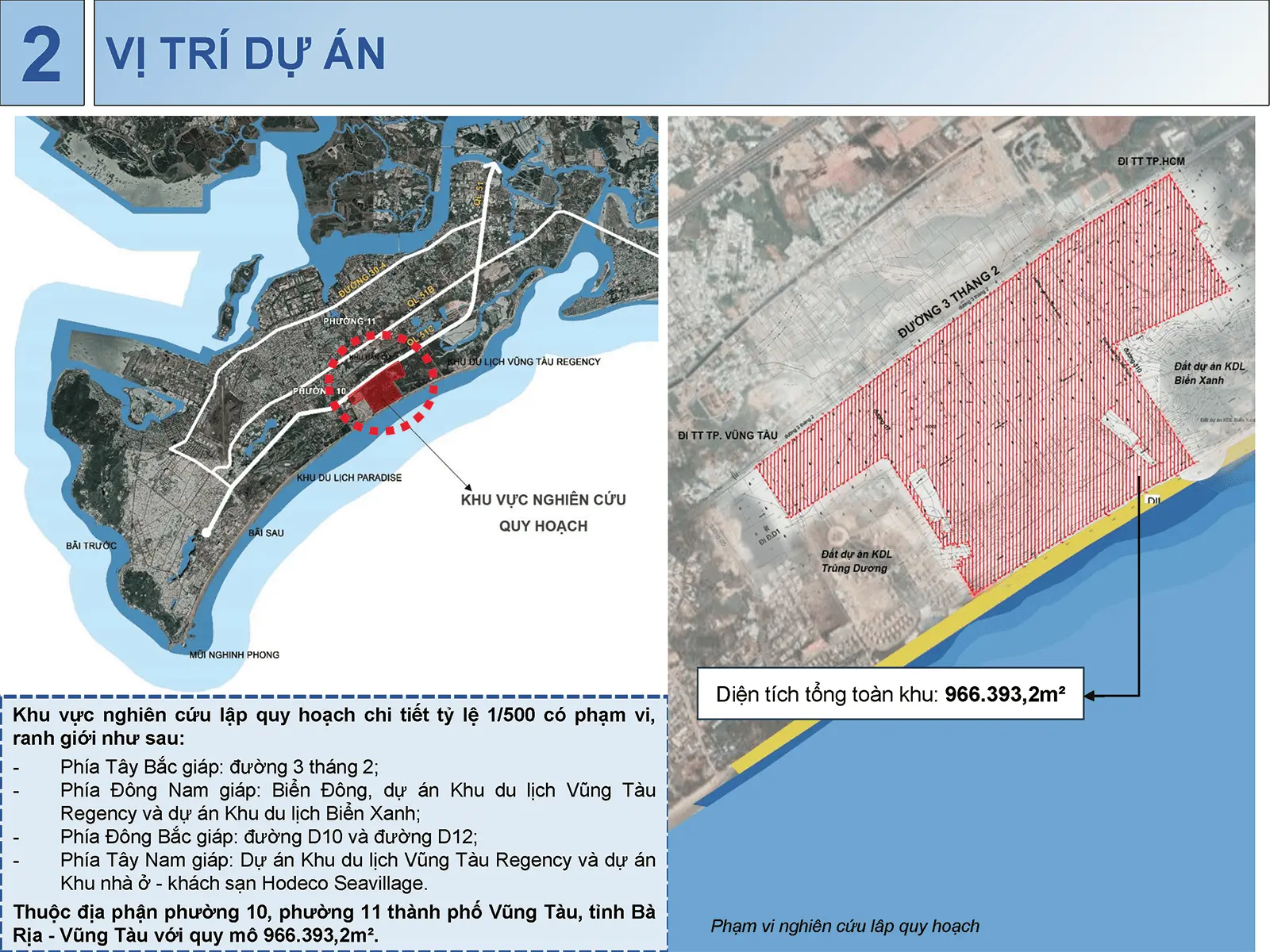Bản đồ vị trí dự án Sun Group Vũng Tàu với diện tích quy hoạch lên đến 966.393,2m².